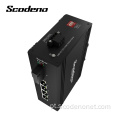 IP40 1 porta óptica 4 10/100m Fast Ethernet Industrial Media Converter 4 Ports Media Converter